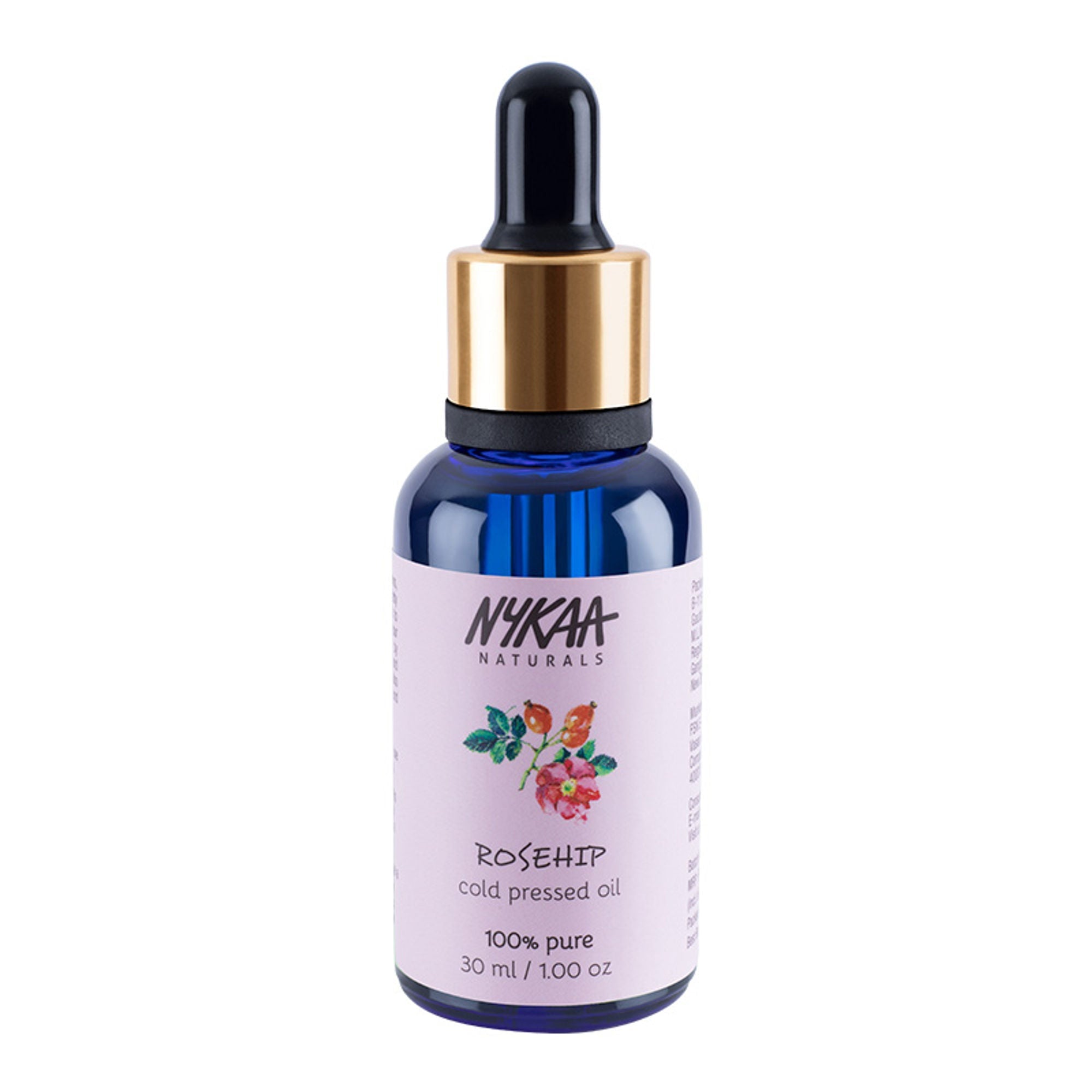 Nykaa Naturals Rosehip 100% Pure Cold Pressed Face Oil – For Gua Sha, Anti-Aging & Tan Pigmentation | Grocsy