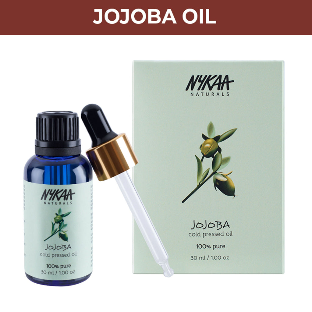 Nykaa Naturals Jojoba 100% Pure Cold Pressed Face Oil-Deep Hydration & Nourishment - All Skin Types | Grocsy