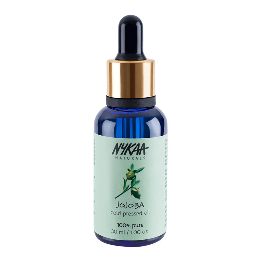 Nykaa Naturals Jojoba 100% Pure Cold Pressed Face Oil-Deep Hydration & Nourishment - All Skin Types | Grocsy