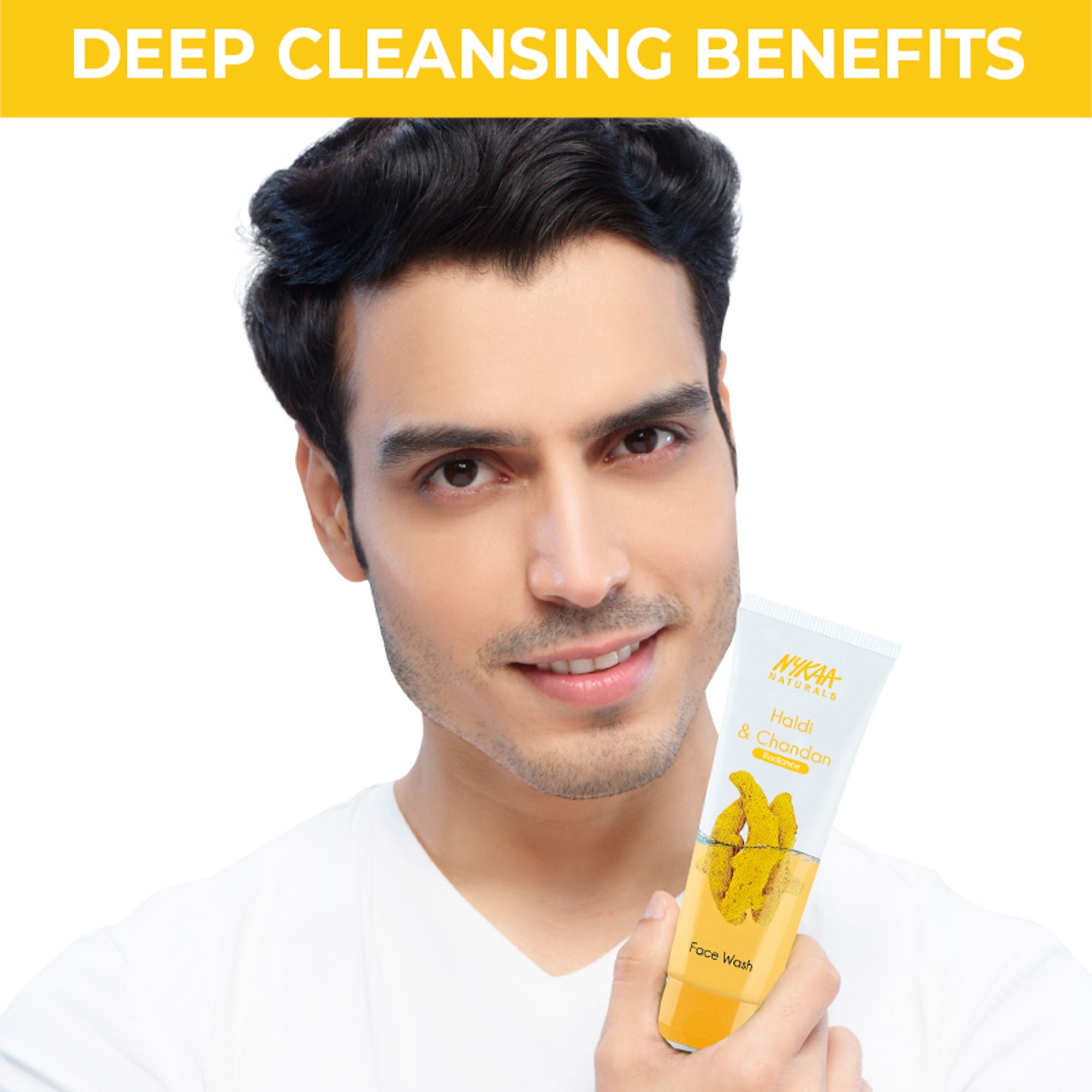 Nykaa Anti-Acne Face Wash With Salicylic Acid, Tea Tree & Neem - For Oily & Acne Prone Skin - Haldi Chandan | Grocsy