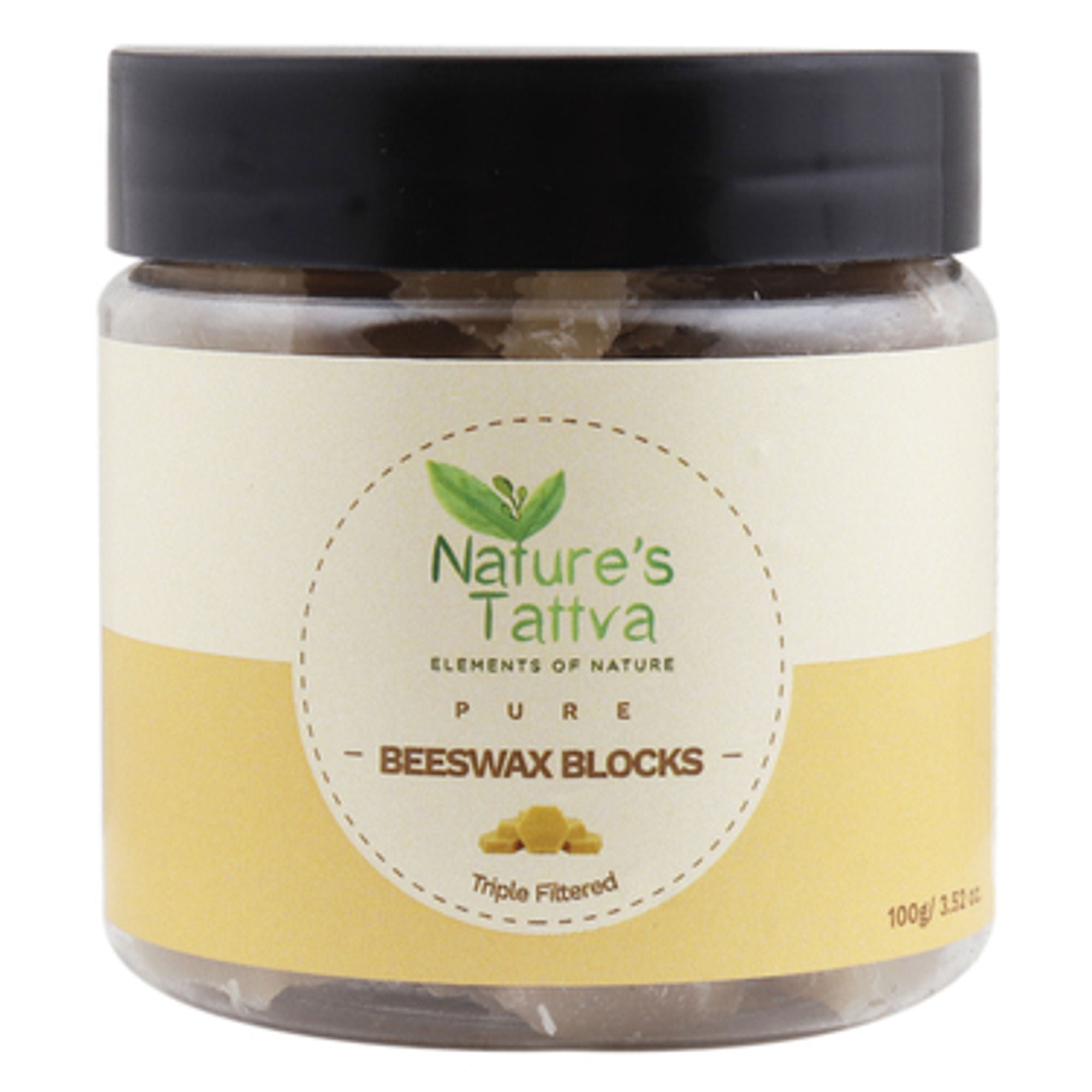 Tattvalogy Pure Beeswax Blocks in Jar Packaging, Perfect for Making Lip Balm, Lotion Bars | Grocsy