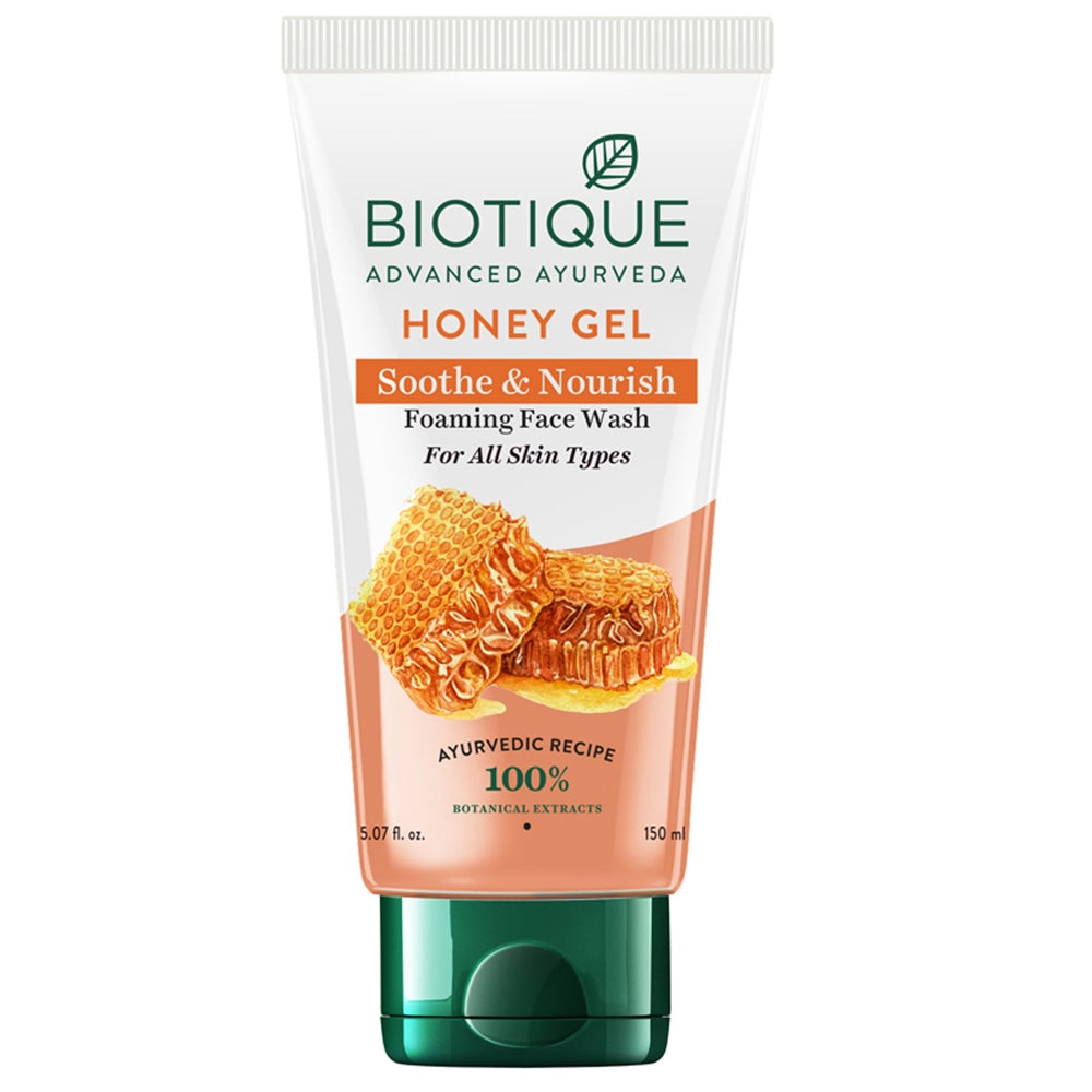 Biotique Advanced Ayurveda Bio Honey Gel Refreshing Foaming Face Wash | Grocsy
