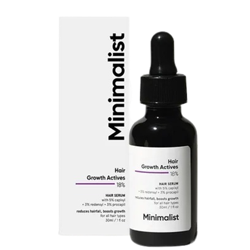 Minimalist Hair Growth Actives 18% Hair Serum | Grocsy