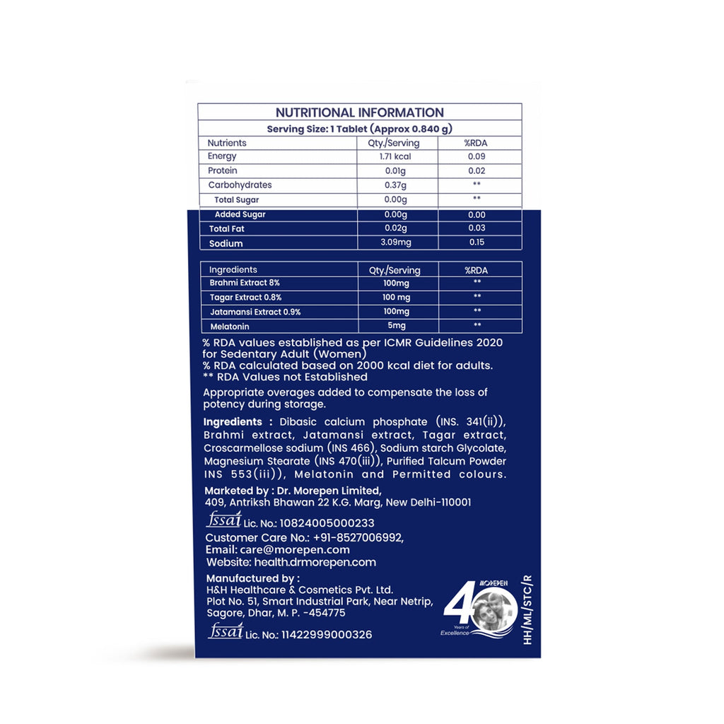 Dr. Morepen Sleep Tabs Melatonin 5mg Sleeping Tablets | Grocsy