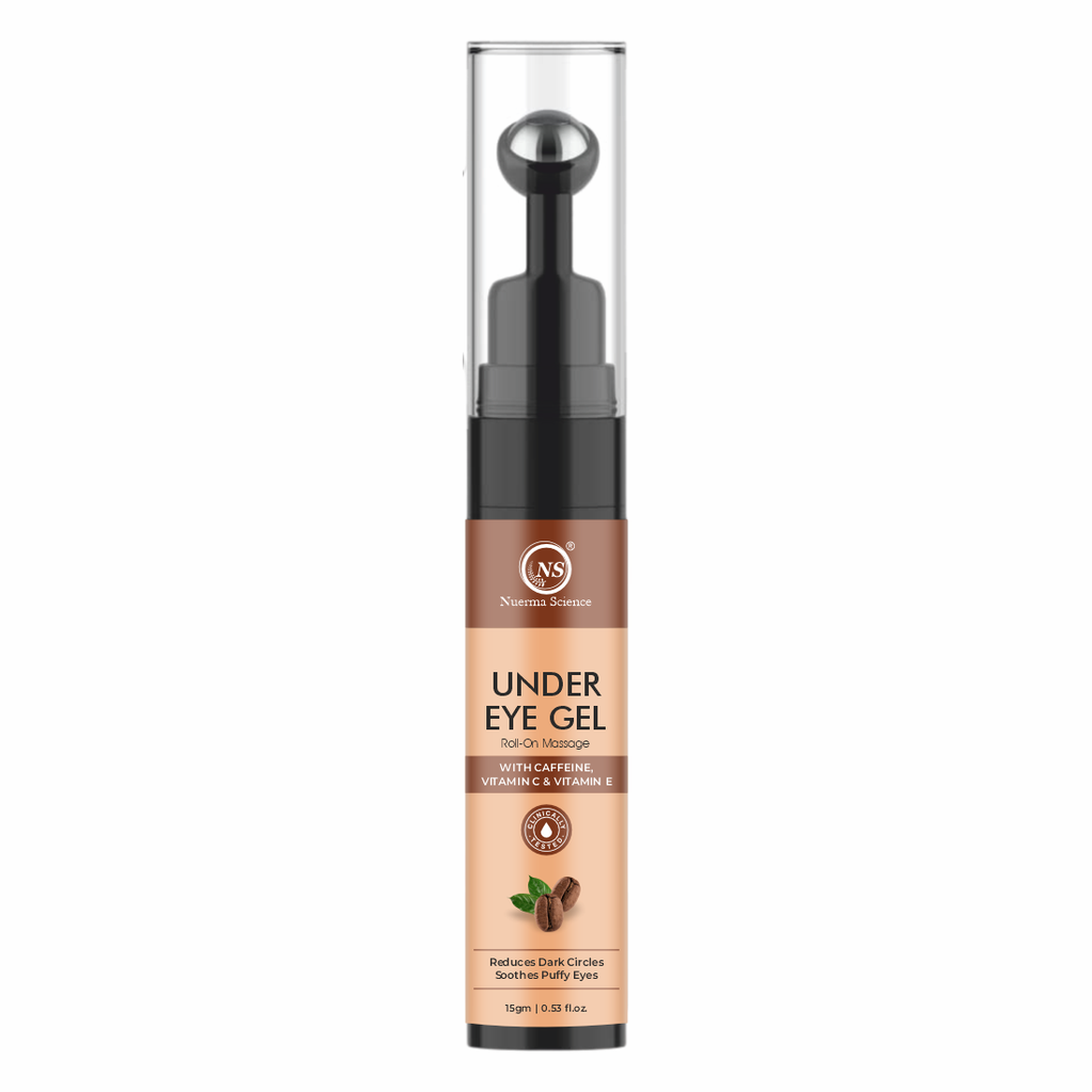 Nuerma Science Under Eye Gel Massage Roll-On to Reduce Dark Circles, Soothes Puffy Eyes | Grocsy