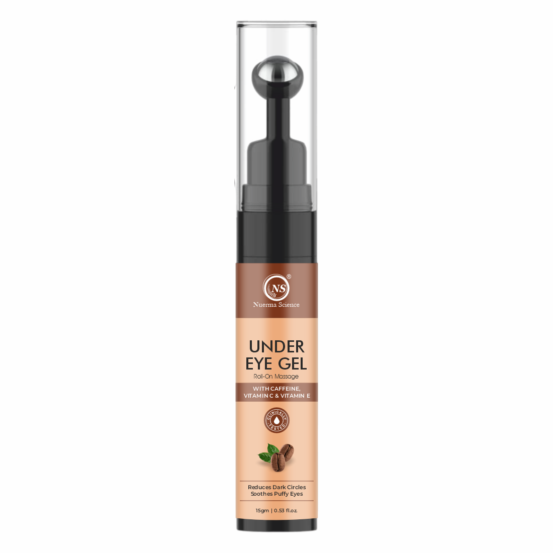 Nuerma Science Under Eye Gel Massage Roll-On to Reduce Dark Circles, Soothes Puffy Eyes | Grocsy