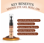 Nuerma Science Under Eye Gel Massage Roll-On to Reduce Dark Circles, Soothes Puffy Eyes | Grocsy