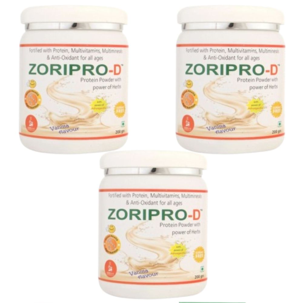 Zorilla Life Science Zoripro-D Protein Powder - Vanilla I Fortified with Protein I Multivitamin I Multimineral I Protein Powder with power of Herbs I Milk Protein with Power of Ashwagandha | Grocsy