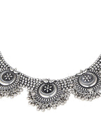 Cardinal Silver Oxidized Jewellery Set | Grocsy