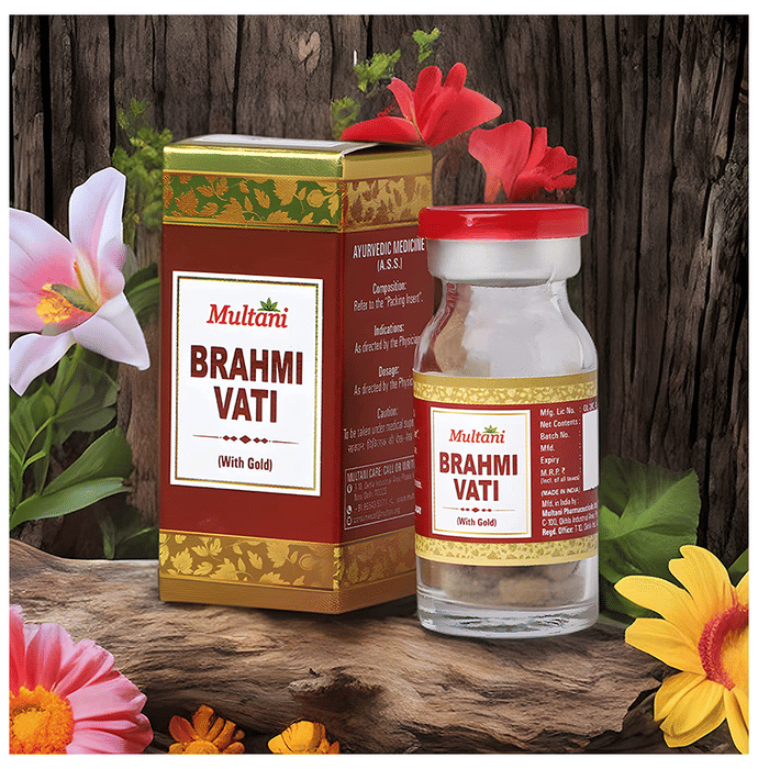 Multani Brahmi Vati With Gold | Grocsy