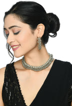Mominos Fashion Johar Kamal Silver-Plated Brass Finish Ghungroo Work Choker For Women | Grocsy