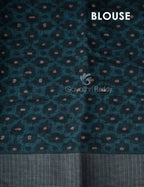 Light Green Lotus Print Semi Chanderi Saree By Gayathri Reddy Designer Studio | Grocsy