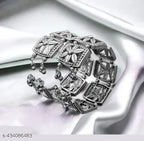Tehzeeb Creations Women's Silver Plated Oxidised Bangle Set | Grocsy