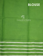 Light Green Colour Combo With Waves Print Pure Mulmul Cotton Saree By Gayathri Reddy Designer Studio | Grocsy