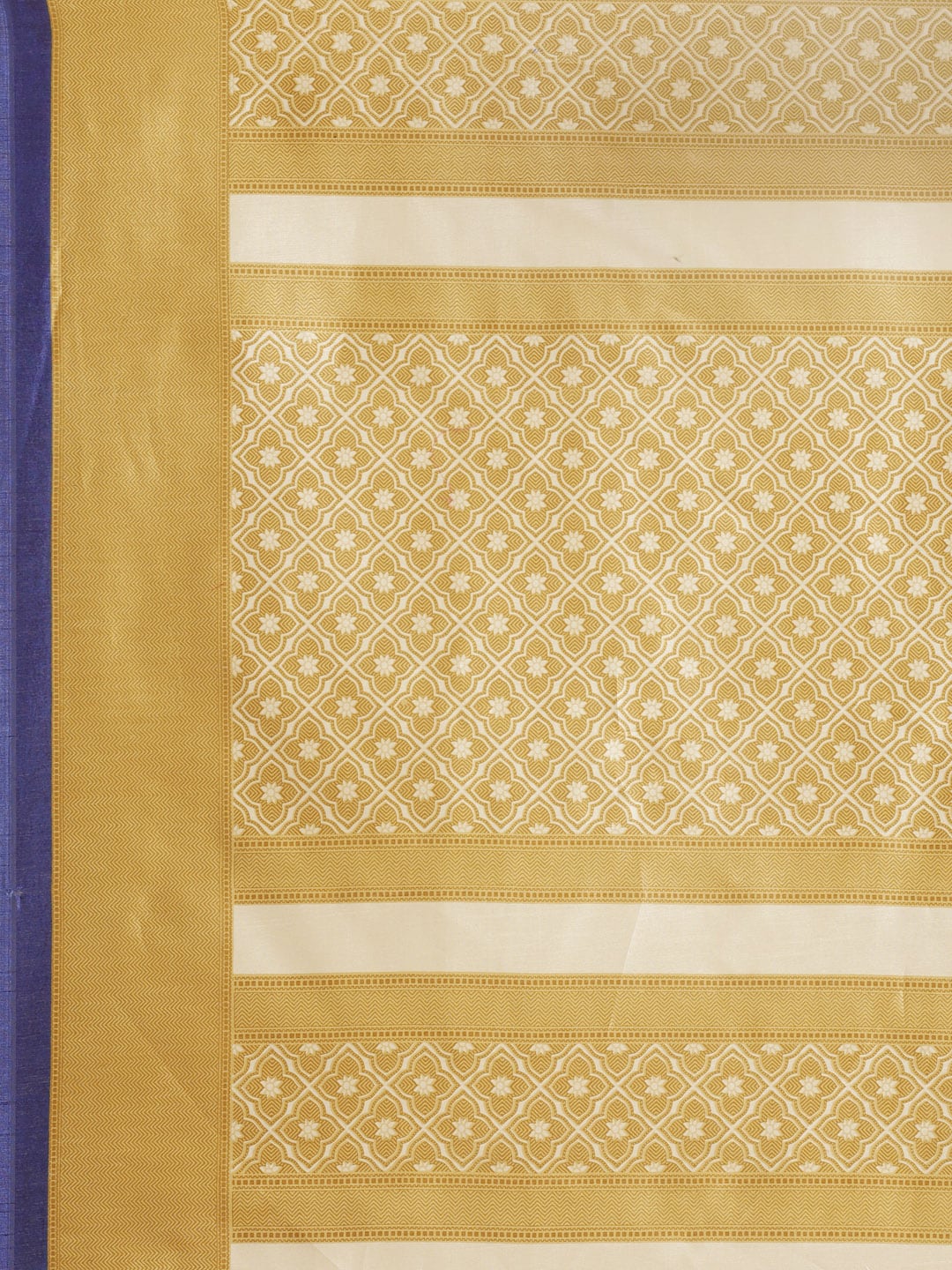 Saree Mall Off-White & Beige Printed Saree | Grocsy