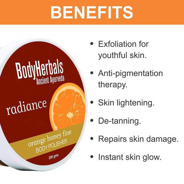Bodyherbals Radiance Orange & Honey Body Polisher | Grocsy