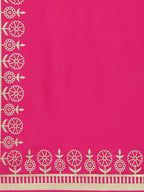 Vamika Foil Print Cotton Pink Party Wear/Casual Wear Kurta Set/Suit | Grocsy