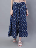 TAG 7 Women Mid-Rise Floral Printed Flared Ethnic Pure Cotton Palazzos | Grocsy