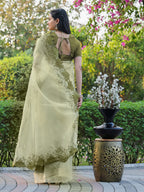 Tikhi Imli Embroidered Organza Saree | Grocsy