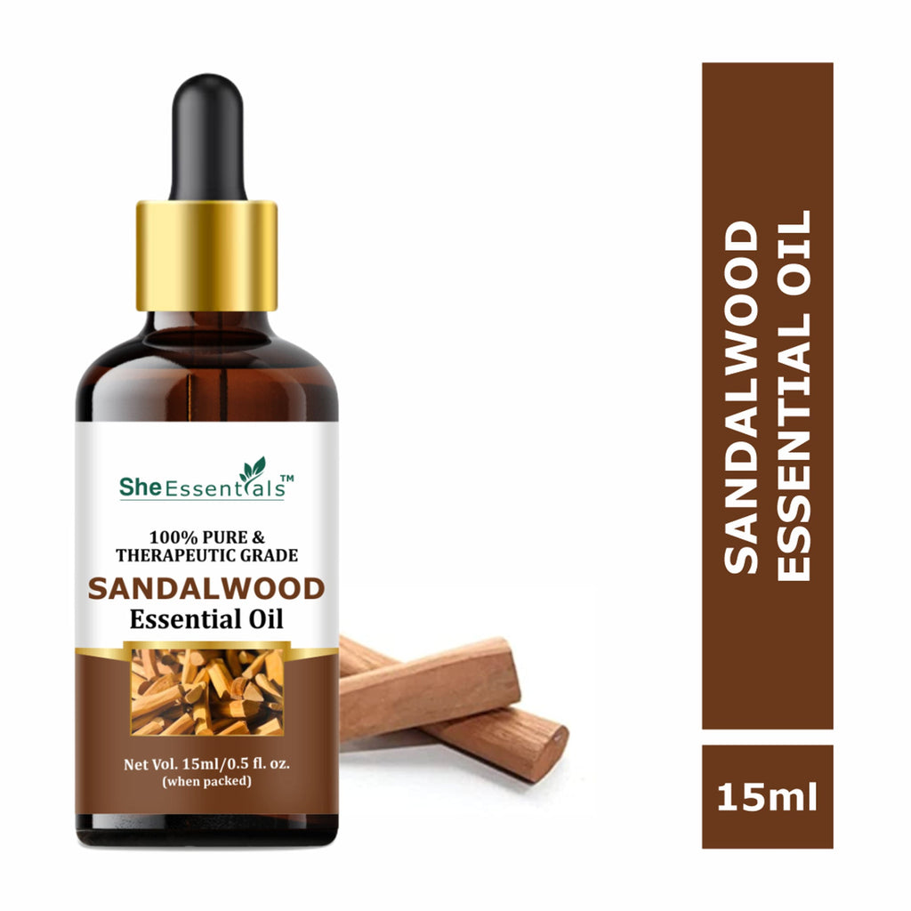 She Essentials Natural Sandalwood Essential Oil For Revitalizes Mind & Soul | Grocsy