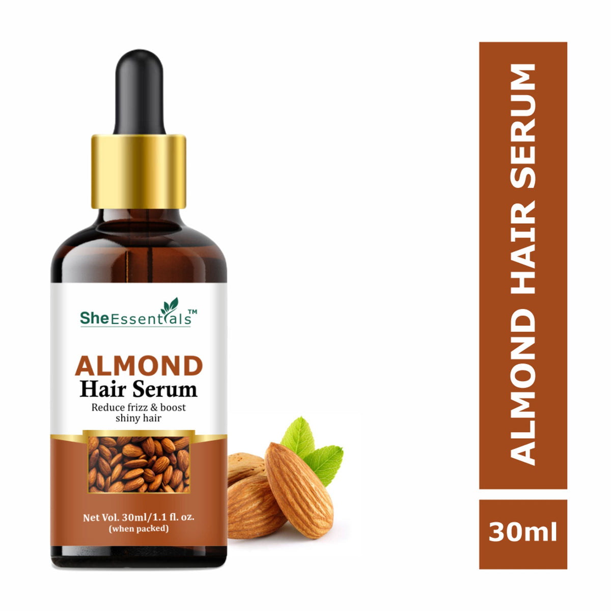 She Essentials Almond Oil Hair Serum Remove Roughness & Frizz | Grocsy