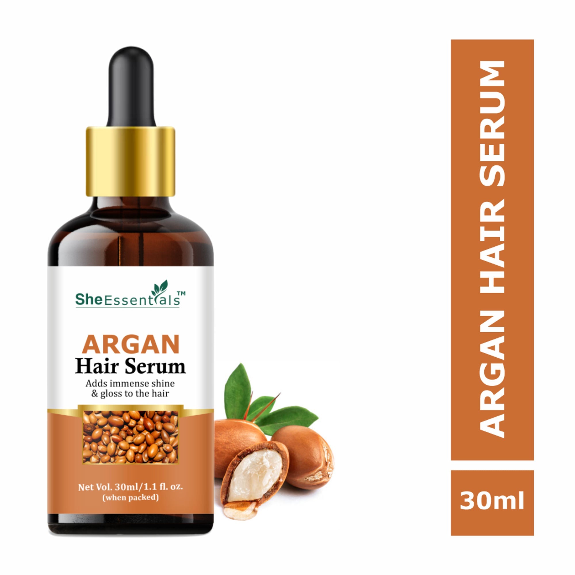 She Essentials Moroccan Argan Hair Serum With Argan Oil For Frizz Free & Shiny Hair | Grocsy