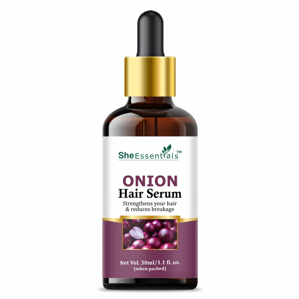 She Essentials Onion Hair Serum With Onion & Biotin For Strong Frizz - Free Hair | Grocsy