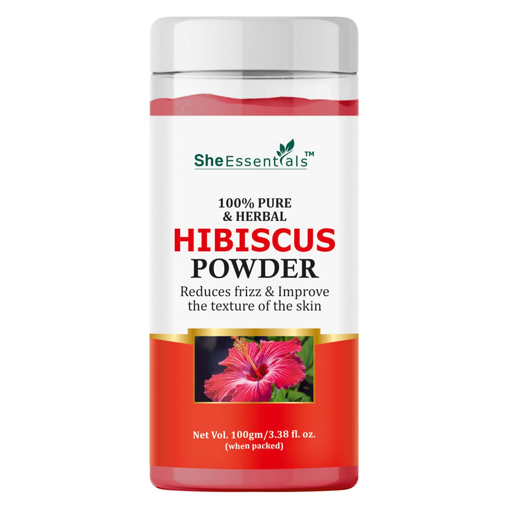 She Essentials Hibiscus Flower Powder, Exfoliates Dead Skin Cells, Prevents Early Greys | Grocsy