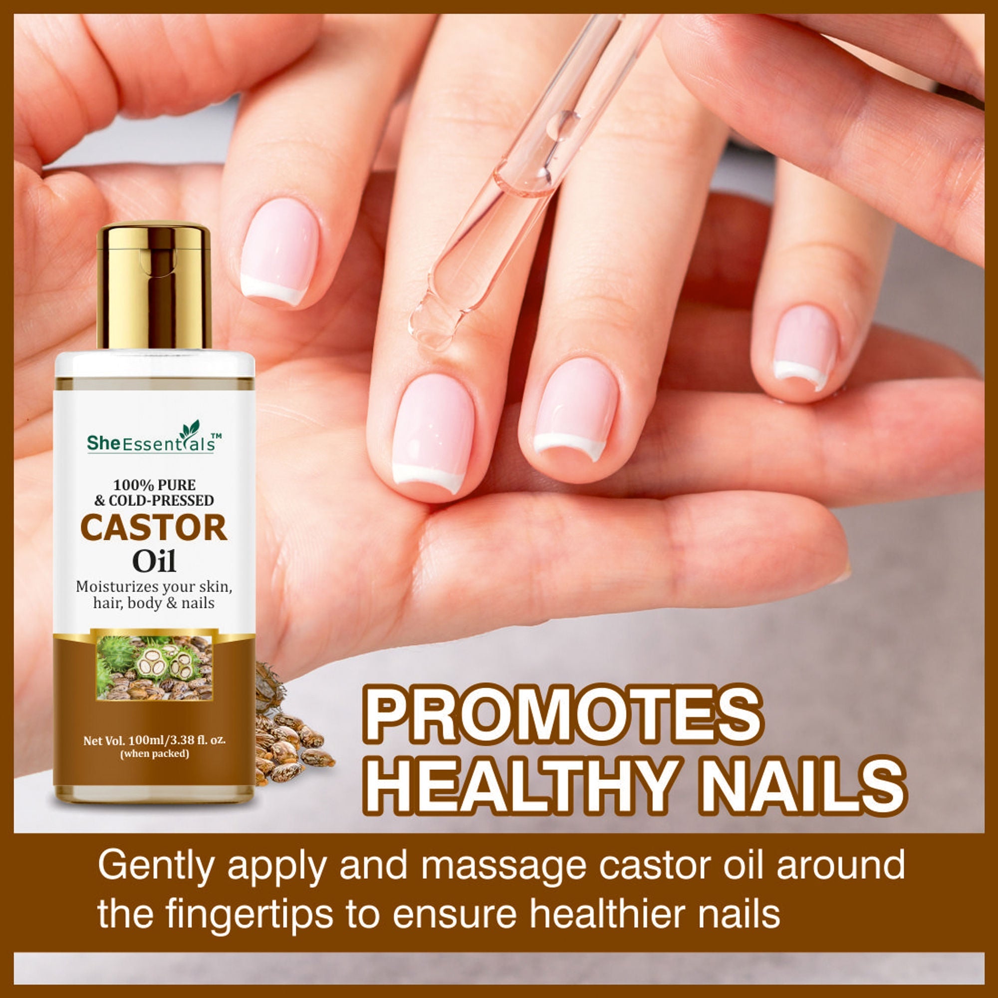 She Essentials Pure Cold Pressed Natural Hair & Skin Oil With Castor | Grocsy