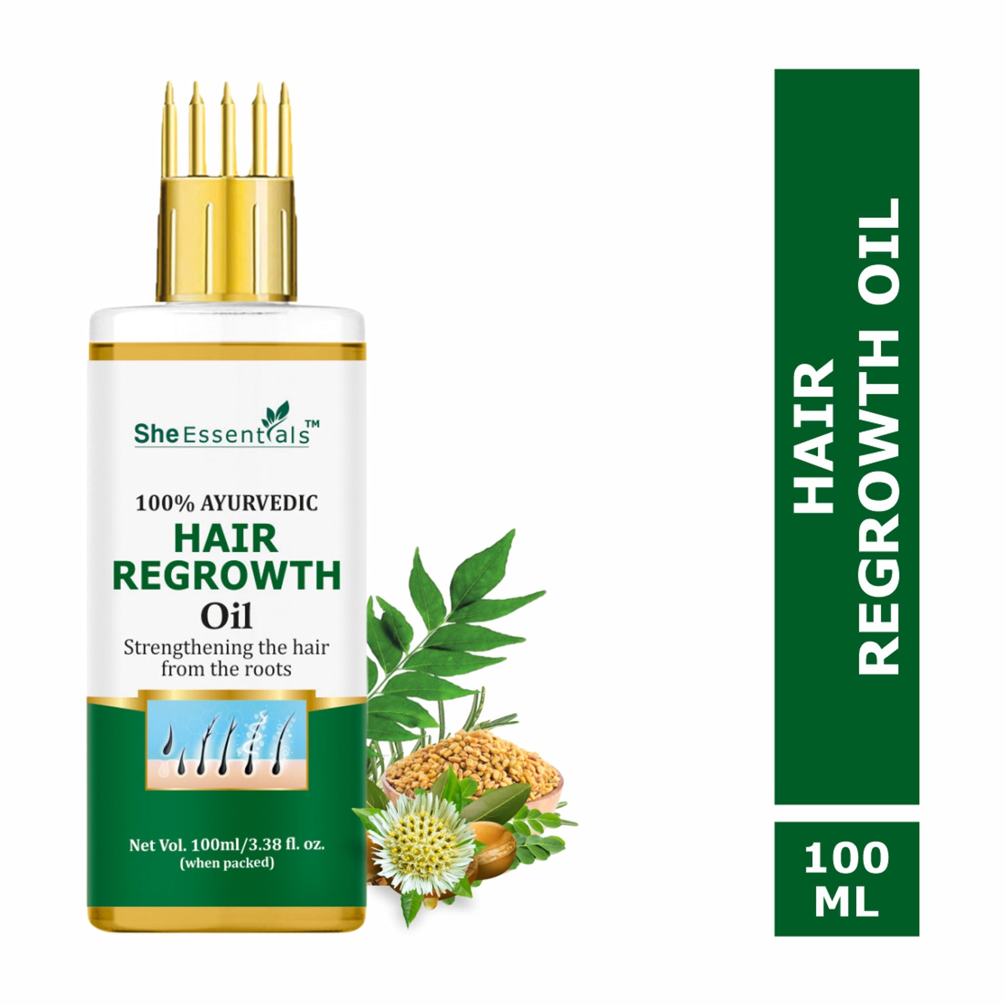 She Essentials Hair Regrowth Oil Infused With Rosemary For Anti Hair Fall & Hair Growth | Grocsy