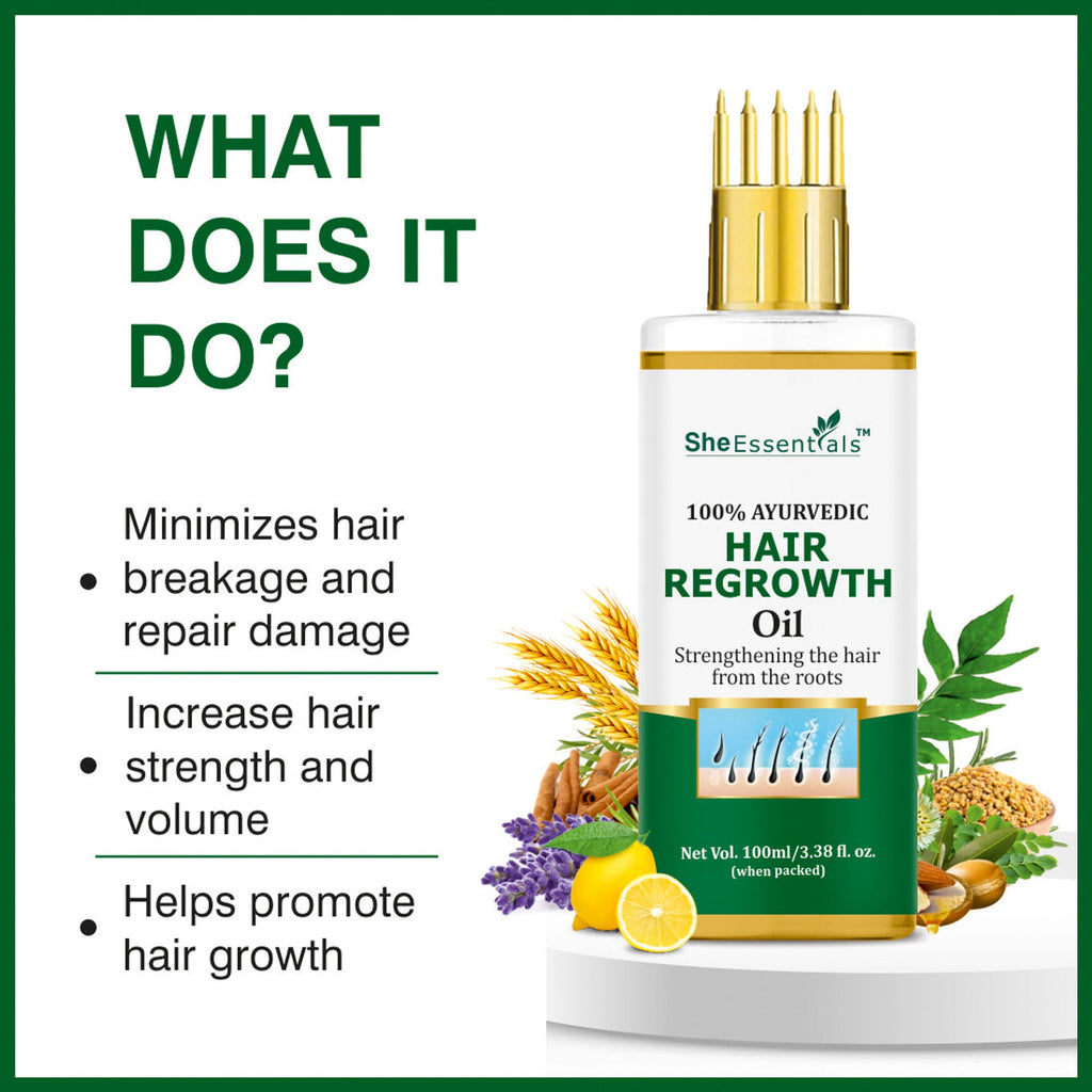 She Essentials Hair Regrowth Oil Infused With Rosemary For Anti Hair Fall & Hair Growth | Grocsy