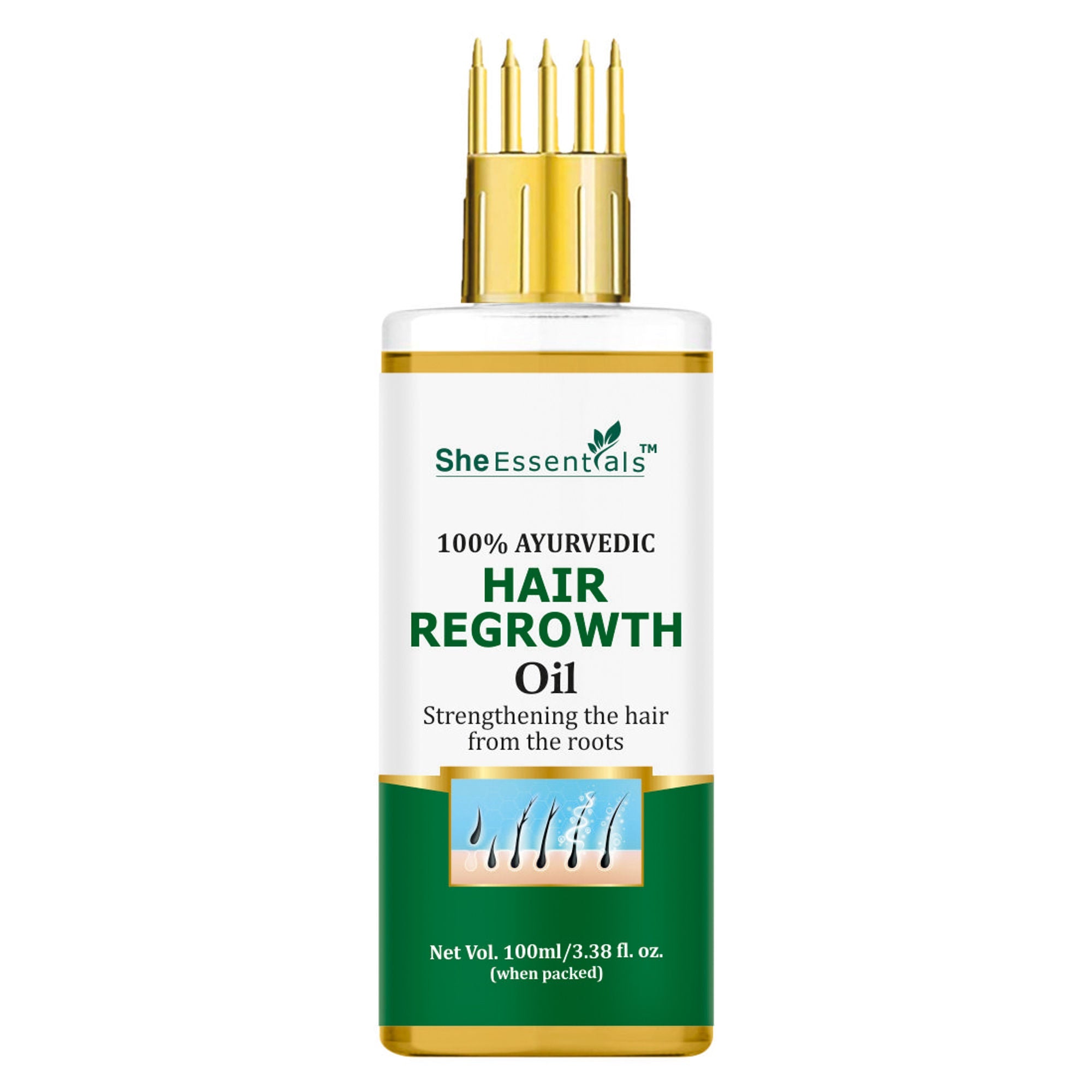 She Essentials Hair Regrowth Oil Infused With Rosemary For Anti Hair Fall & Hair Growth | Grocsy