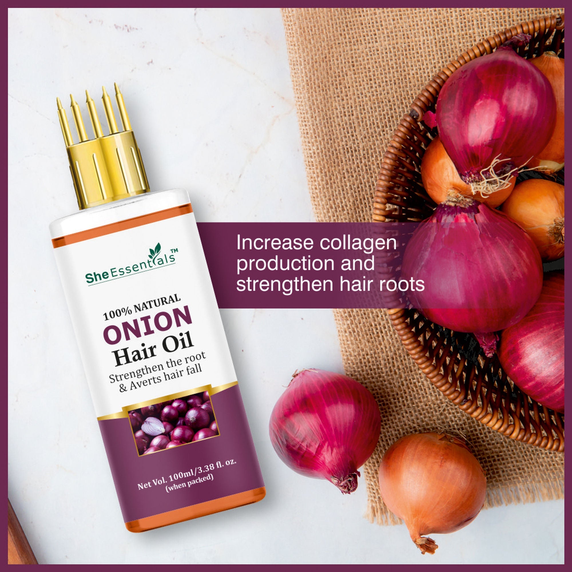 She Essentials Onion Hair Oil For Hair Fall Control | Grocsy