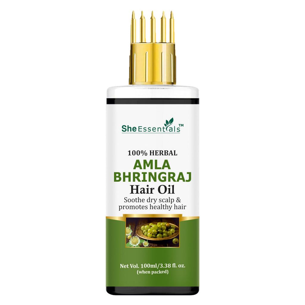 She Essentials Amla Bhringraj Hair Oil For Anti Dandruff & Hair Growth | Grocsy
