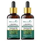 She Essentials Rosemary Essential Oil For Hair Growth & Longer Hair - 100% Pure & Natural | Grocsy