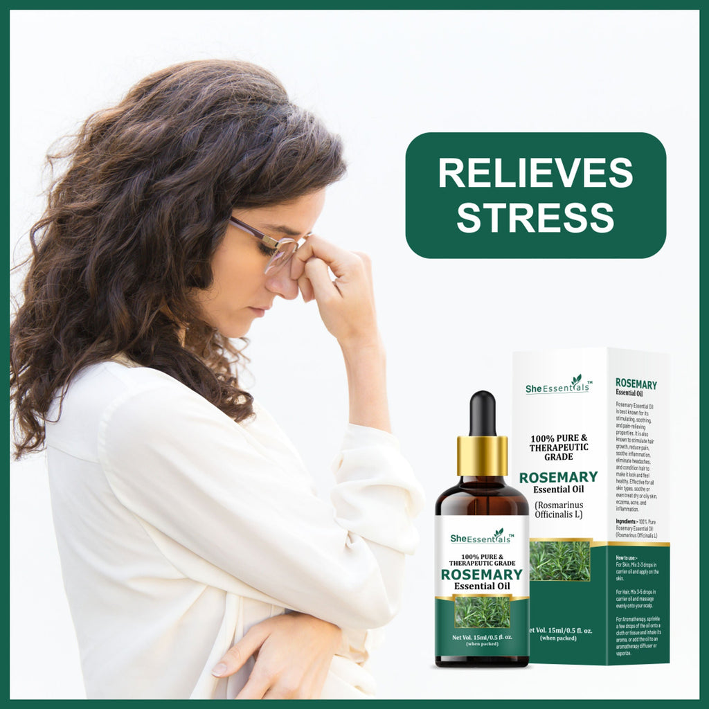 She Essentials Lavender & Rosemary Essential Oil For Hair & Skin Combo | Grocsy