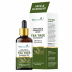 She Essentials Tea Tree Essential Oil For Active Acne & Pimples, Blemishes & Flakes, Organic & Pure | Grocsy