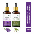 She Essentials Lavender Oil & Tea Tree Essential Oil Combo - Hair & Skincare | Grocsy