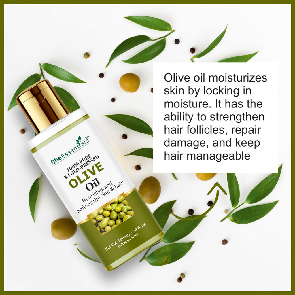 She Essentials Olive Oil & Rosemary Essential Oil For Hair Growth | Grocsy