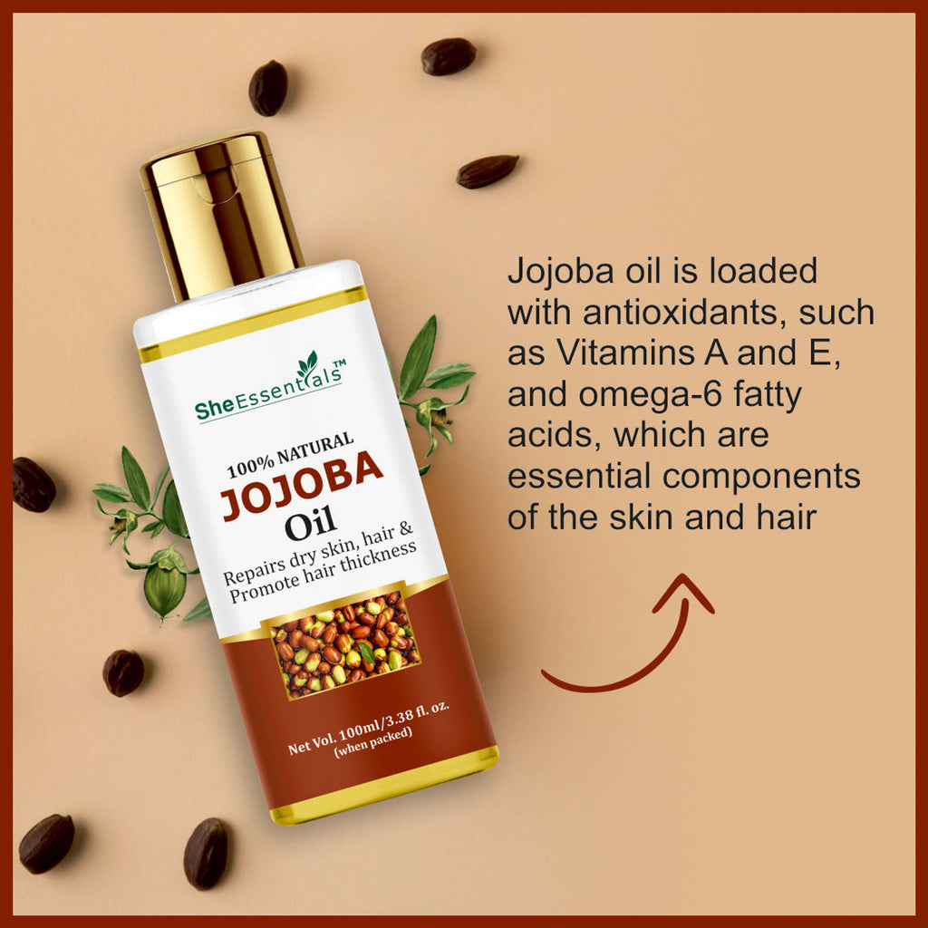 She Essentials Rosemary, Jojoba & Tea Tree Essential Oil For Hair Growth, Acne & Dandruff | Grocsy