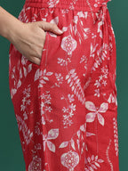 Sangria Printed Pure Cotton Kurta with Trousers | Grocsy