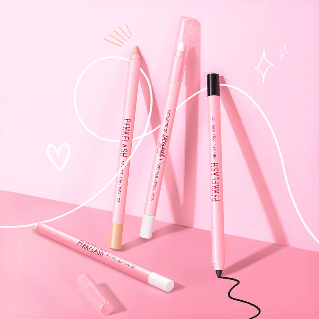 PINKFLASH Waterproof Kajal Eyeliner Pencil - Wt01 White | Grocsy