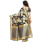 Vamika Banarasi Jaquard Grey Weaving Saree (Banarasi 24) | Grocsy