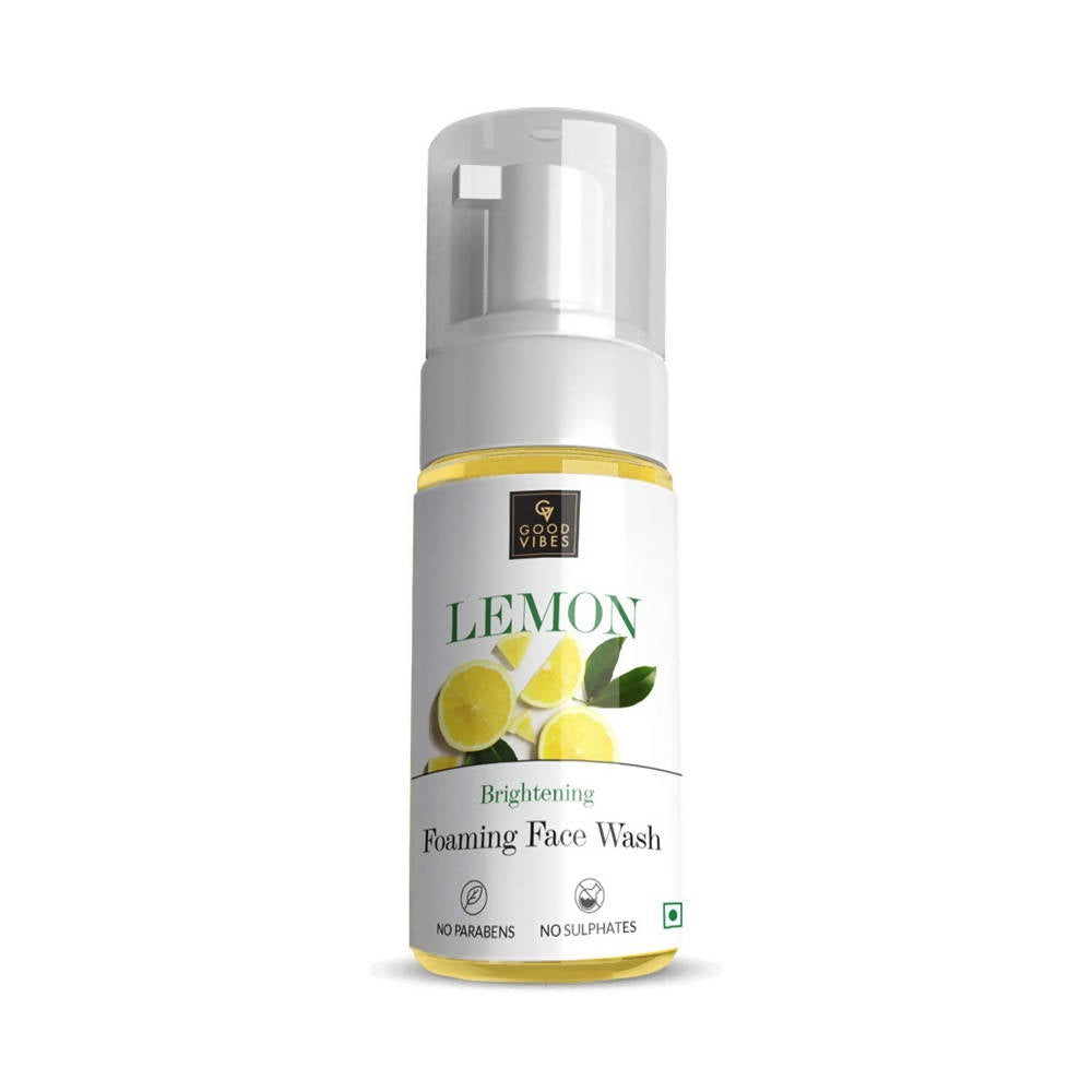 Good Vibes Lemon Brightening Foaming Face Wash | Grocsy