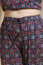 Breathables Geometric Cotton Co-Ord Set – Blue | Grocsy