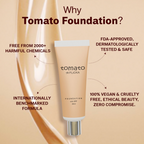 Flicka Cosmetics Tomato Moisturizing Lightweight & Long Lasting Liquid Foundation Walnut 04 | Grocsy