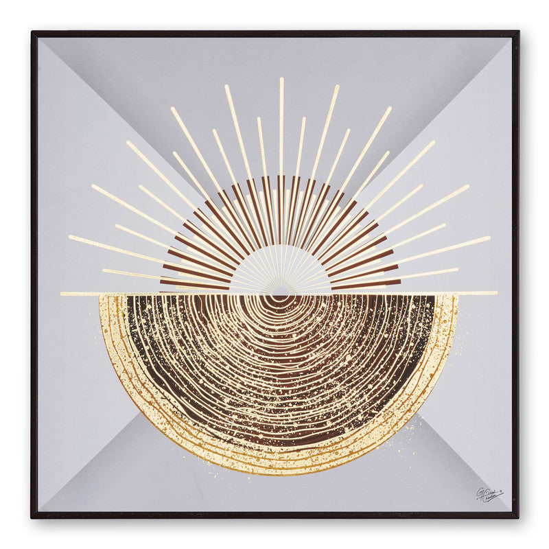 Tehzeeb Creations Golden Embossed Wall Painting | Grocsy