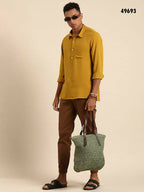 Mustard Men Rayon Boxy Opaque Casual Shirt - Mahotsav | Grocsy