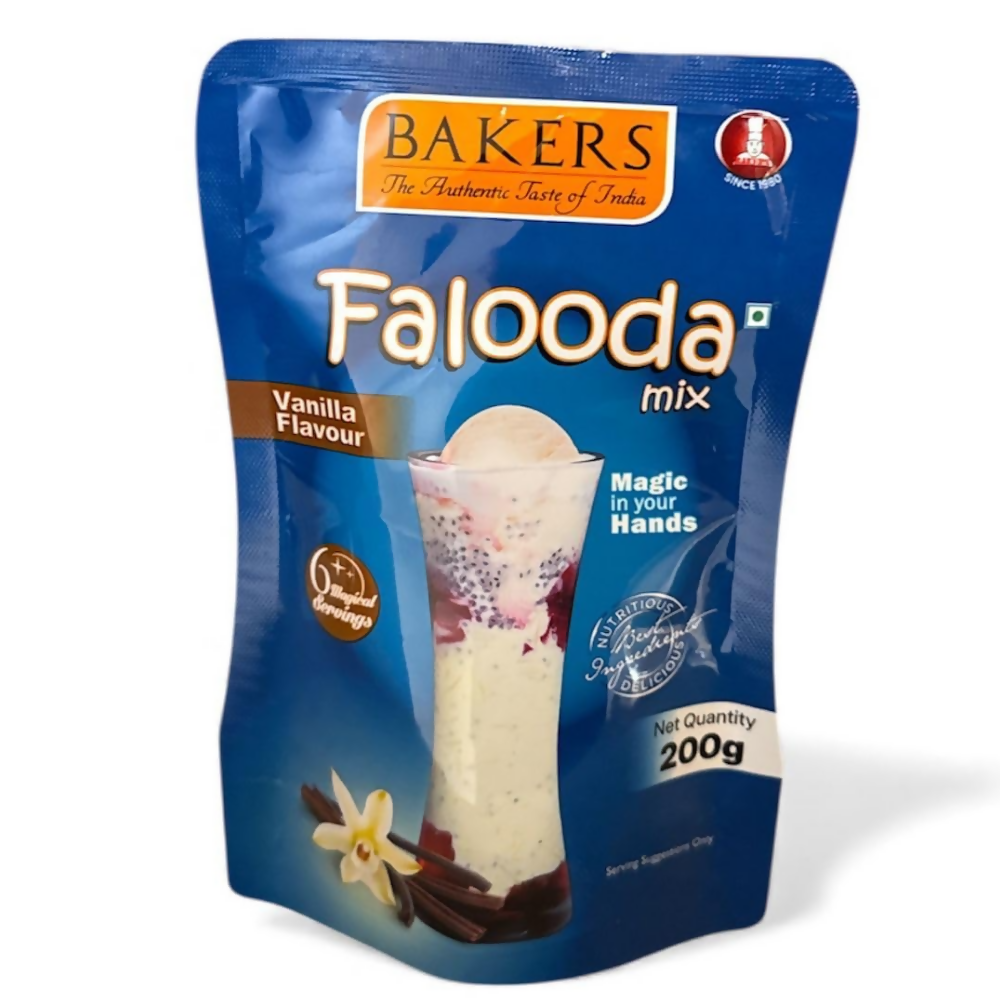 BAKERS Flavour Falooda Mix Powder Combo - Chocolate, Vanilla, Strawberry | Grocsy