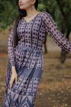 Aayaa Pure Chanderi Gown With Heavy Digital Print - Multi Color | Grocsy